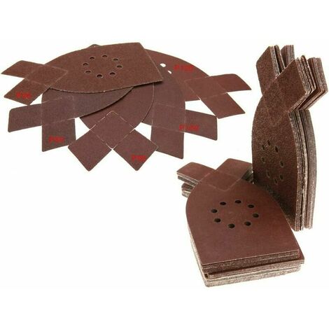 Prio-Triangles De Ponçage 105x152 Mm, 50 Pièces, Grain 240 11 Trous Pour Ponceuses Multiples Papier Abrasif Marron 96911690