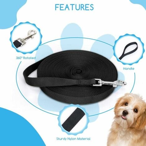 Longe pour Chien  15m, Laisse de Dressage pour Chien pour Chiens de Petites à Grandes Taille