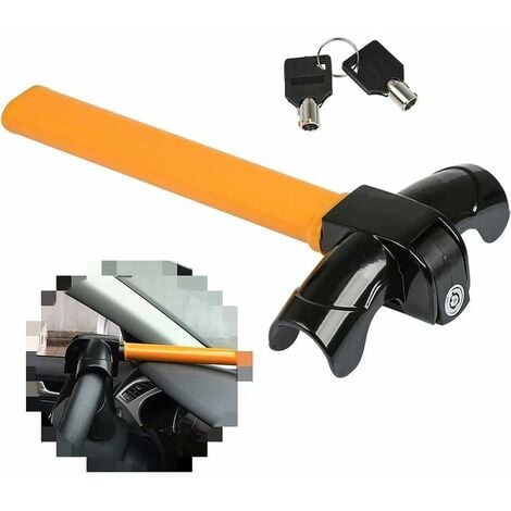 Antivol de Volant pour Voiture et Camionnette Ultra-résistant Universel Serrure de Volant Antivol Dispositif de Blocage Serrure Bras antivol Bloque-Volant pour Auto Volant