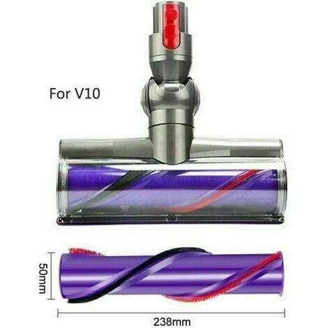 Vhbw Embout à brosse turbo dousse pour aspirateur compatible avec Dyson V10,  V11, V11 Outsize, V15 Detect Absolute , 25 cm, tête à rouleau souple