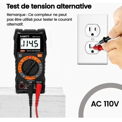 Multimètre Analogique à Aiguille AC/DC - 18 Calibres, 21 Plages - Précision 2,5% Pour électriciens Et Bricoleurs