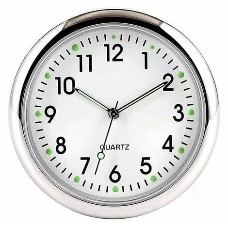 Horloge de Voiture Clip d'aération de Voiture Tableau de Bord Ornement  (White)