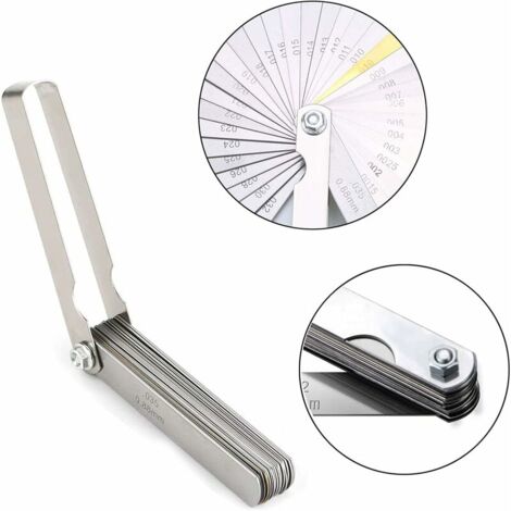 Jauges D'Épaisseur, 32 Lames Jauge D'Épaisseur En Acier, Jauge D'Épaisseur Métrique, Impérial