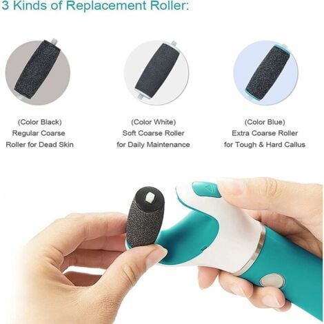Lot de 9 Rouleaux de Remplacement pour Scholl Velvet Smooth Pedi Remplacement ,3 Types de Rugosité