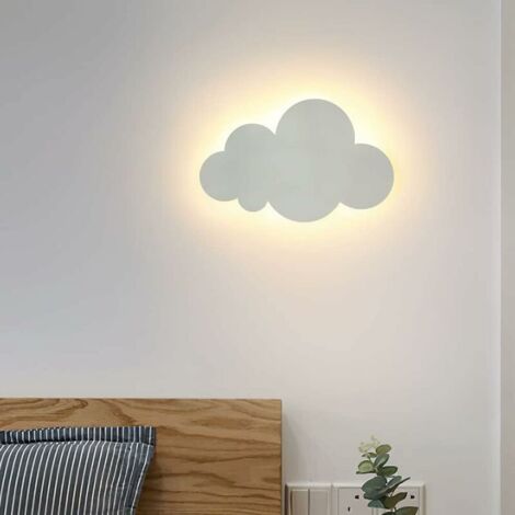 Applique murale - Pour intérieur - Moderne - Abat-jour en acrylique avec lampes LED intégrées - Pour chambre d'enfant - Éclairage – 6W Blanc
