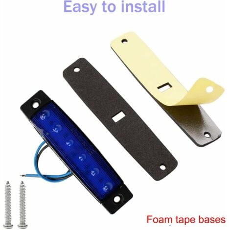 10Pcs Feux de Gabarit Latéraux LED,12V 24V Feux de Gabarit LED Arrière Avant Indicateur Feux de Gabarit Latéraux ((Bleu)