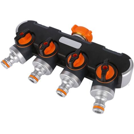 Distributeur Arrosage 2 Voies GRIFEMA - Diviseur Tuyau Avec Robinets Individuels - Pour Robinet Jardin 26,5/21mm