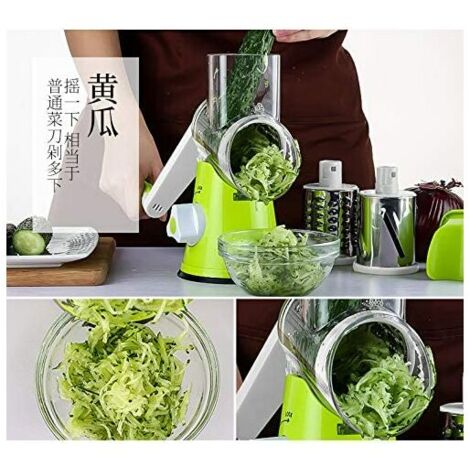 Râpe Électrique Multifonction - Coupe Légumes Fruits Fromage - Robot Cuisine Automatique - Noir