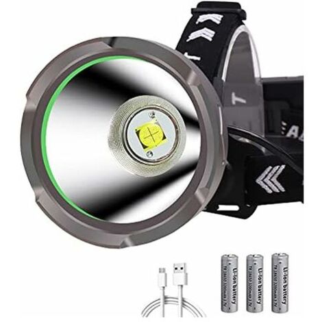 Lampe Frontale Ulisem, Rechargeable Par USB, Puissante Lampe Frontale 8 Led 8 Modes Declairage Reglables Lampe Torche Etanche Pour Camping Escalade Randonnee Peche Course A Pied 88796010