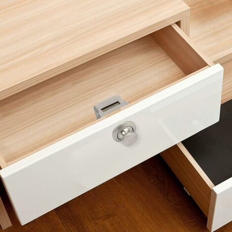 LESOLEIL Bouton Poussoir Camping Car - Loquet Serrure Bouton Fermeture Tiroir Porte Placard Pour RV Caravane De Moteur 5 Pièces(Chromé