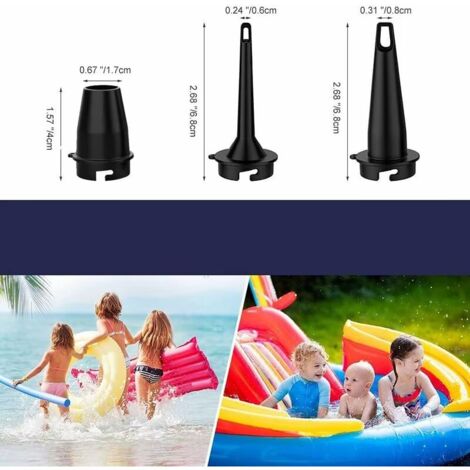 Pompe à air électrique,  Batterie Rechargeable 5000 mAh, Mini Pompe à air électrique avec 3 Buses d'air, Gonfleur Rapide pour Bateau Pneumatique / Matelas Pneumatique