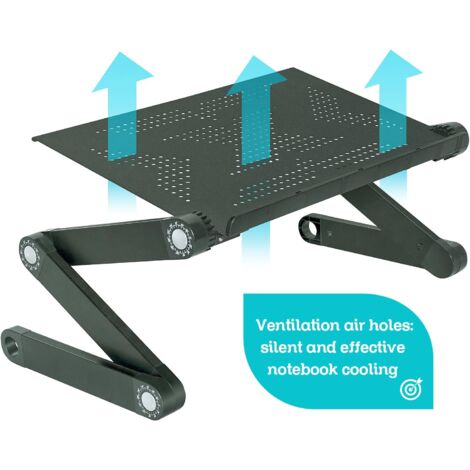 Table Pliante Pour Lit Et Canapé - Support Ordinateur Portable Réglable - Aluminium Léger Et Portable