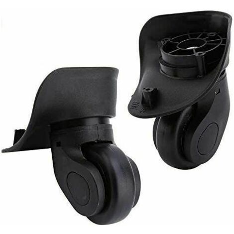 1 Paire De Roulettes Universelles Pour Valise - Pivotantes, Noir (Neuves)