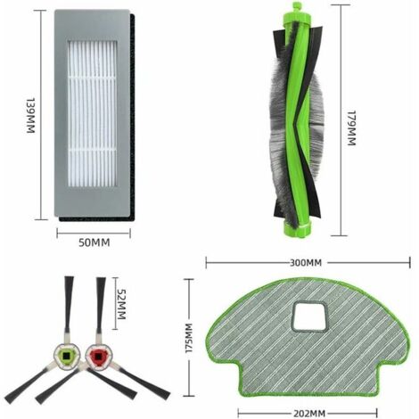Kit D'entretien 8 Pièces Pour IRobot Roomba Combo | Brosses & Filtres De Rechange | Neuf Vhbw