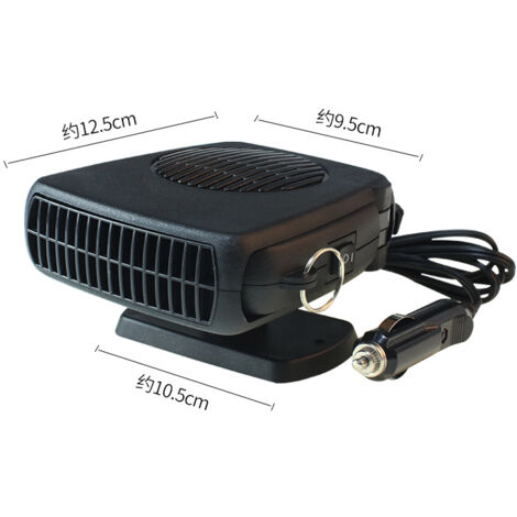 Ventilateur/Chauffage De Voiture 2 En 1, 150W 12V - Désembuage, Dégivrage, Vent Naturel Été, Fixation Ventouse