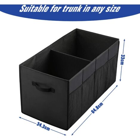 GUOMIS Organisateur Coffre Voiture - Lot 6 Pièces Antidérapant Pour Berline, Break, SUV (Noir)