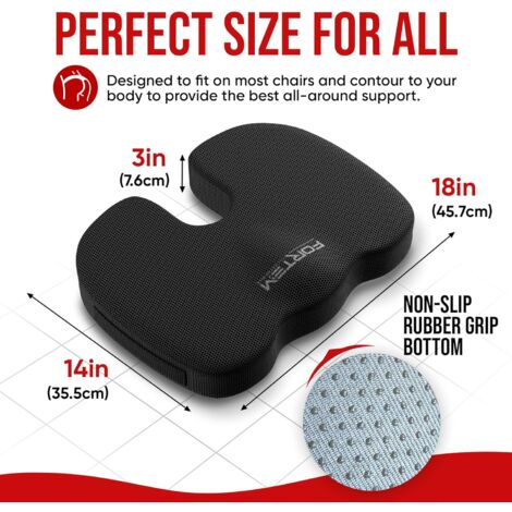 Coussin Siège Mémoire Forme Fwiull | Ergonomique, Antidérapant - Bureau, Voiture, Fauteuil
