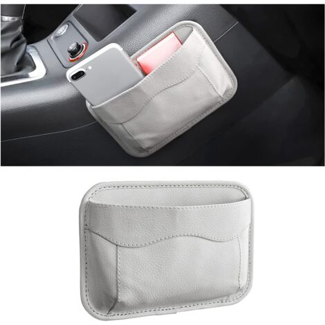 Sac De Rangement Adhésif Pour Smart Fortwo/Forfour 453/451/450 - Cuir PU Noir - Collant Sans Trace