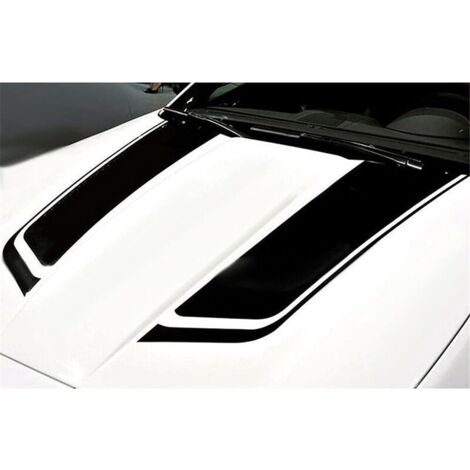 Autocollant Rayure Pour Capot De Voiture - Vinyle Noir 30x180 Cm, Facile à Poser, Résistant Aux Intempéries, Personnalisation