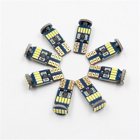 Lot De 10 Ampoules Voiture 269 - 12V 10W - Type S8.5D Festoon - Pour éclairage Plaque D'immatriculation Et Intérieur - 11x30 Mm