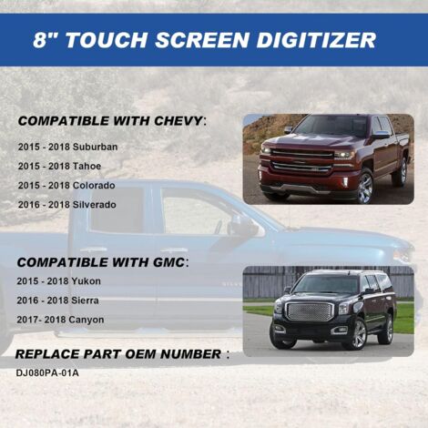Écran Tactile Numériseur 8.4" Pour Dodge RAM 1500 2500 3500 Jeep Chrysler 2018-2022 - Remplace LA084X01 Uconnect