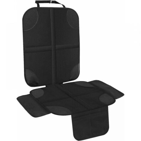 Protection De Siège Auto En Cuir Synthétique Avec Poches | Compatible ISOFIX - Noir | Haut De Gamme - 7