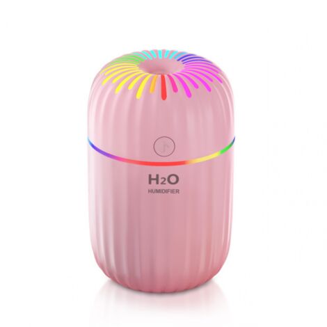 Mini Humidificateur USB 210 Ml Avec Veilleuse - Nano Brumisation Silencieux Pour Bureau Ou Chambre