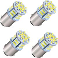 4x Ampoules LED 1157 Blanc 6500-7000K 12V-24V P21/5W pour Feu Stop et