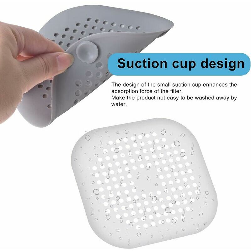 2Pcs Protection de Drain de Silicone, Filtre Evier de Cuisine avec  Ventouse, Filtre de Couverture de Drain de Baignoire, Filtre D'éVier de  Cuisine Et Salle de Bain. : : Cuisine et Maison