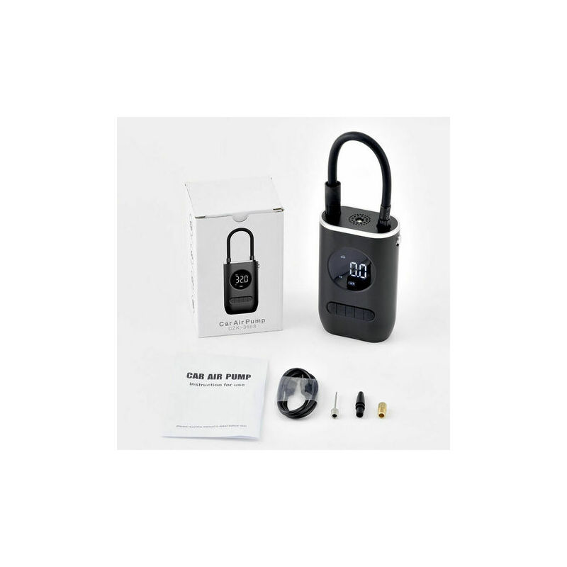 Compresseur d'air portable, mini pompe de vélo électrique 150 Psi avec  affichage numérique et lumière LED, batterie 4000mah, gonfleur de pneu de  voiture sans fil pour moto