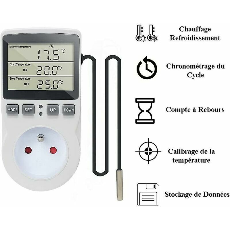 KKmoon Thermostat numérique pour l'eau de chauffage avec connexion