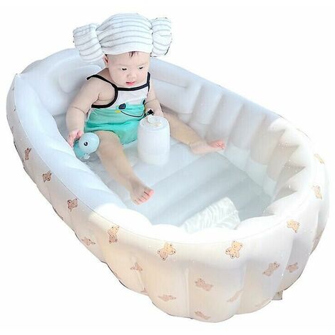 Baignoire ilot,Baignoire gonflable pour bébé - Siège de bain antidérapant  avec pompe à air - Pour enfants