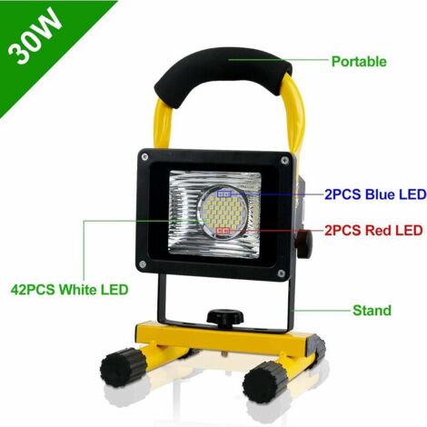 Tigrezy-Projecteur LED Rechargeable Projecteur De Chantier Projecteur Led Sans Fil Projecteur Exterieur Projecteur De Travail 79515926