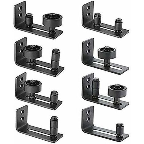Rouleau Guide De Sol Pour Porte De Grange – Réglable, Coulissant, En Acier Argenté
