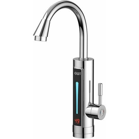 Robinet d'eau chaude instantané électrique avec douchette, robinet  électrique sans réservoir à affichage numérique.