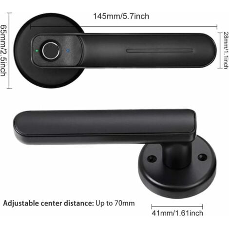 HARFO Serrure De Porte Intelligente, Serrure De Porte D'entrée Sans Clé, Empreinte Digitale + Code De Passe + Cartes IC + Contrôle Par Application