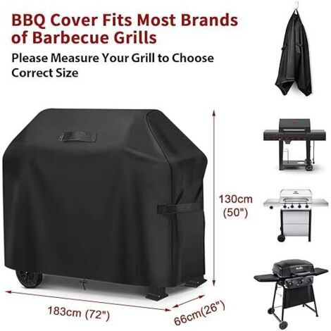 Housse De Protection Pour Barbecue SONGMICS - Tissu Oxford 600D Imperméable, 147x61x122 Cm, Noir