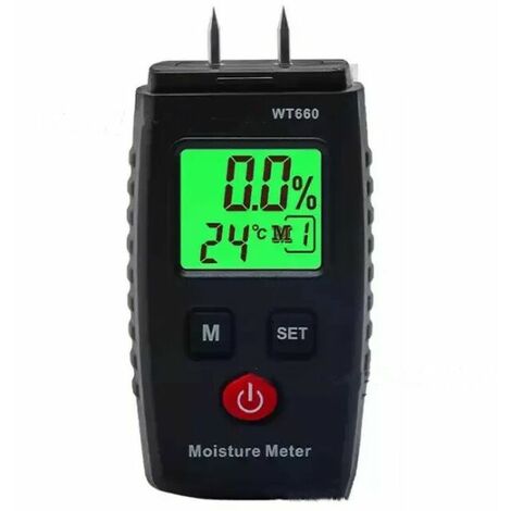 Humidimètre pour Bois, Détecteur d'humidité numérique portatif, Écran LCD  rétroéclairé, Détecteur de Fuite d'eau