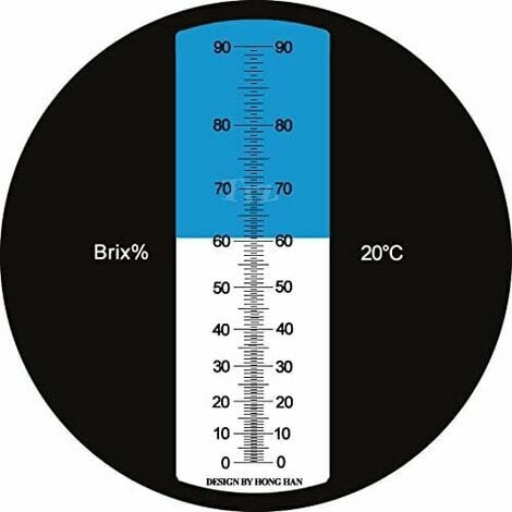 Réfractomètre de vigneron Teneur potentielle en alcool : 0 à 25 % Sucre : 0  à 40 % avec atc pour le brix de brassage du vin pour mesurer la teneur en