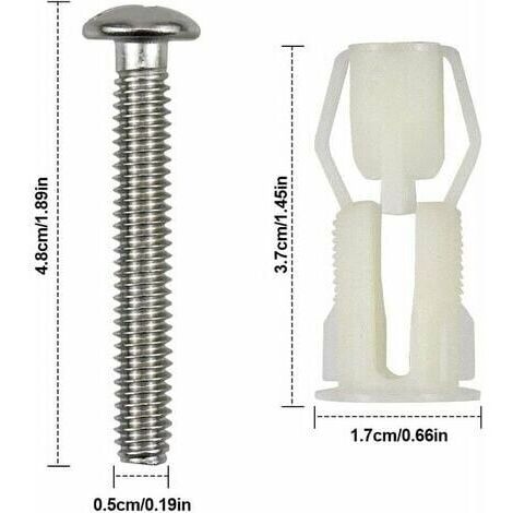 Toyvian 4pièces Écrous Vis Plastique Toboggan Garçon Fille Gris