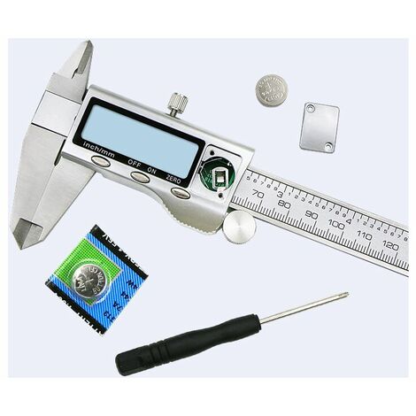 Pied à Coulisse digital LCD numérique 150mm micromètre Vernier Caliper +  Pile