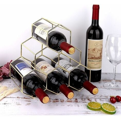 Range bouteille pour vin – joli casier à bouteille en bois pouvant contenir  jusqu’à huit bouteilles – porte bouteille autoportant po