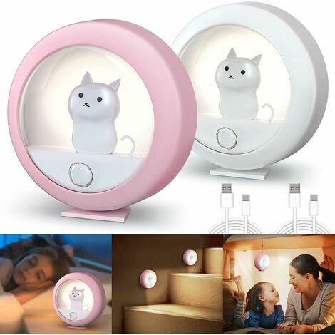 Lumière de nuit pour bébé, lampe de nuit rechargeable pour chat