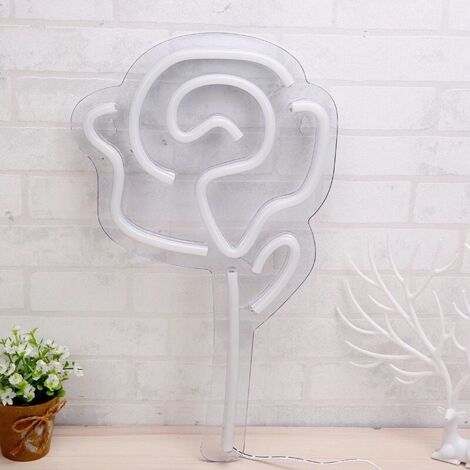 Tigrezy Eufrozy Rose Neon Mural, Enseigne Lumineuse avec Gradation à 6 Niveaux et Fonction de Mémoire, Lampe Neon LED Alimenté par USB pour Décoration Murale, Chambre, Fête, Bar, Salle de Jeux, Mariag