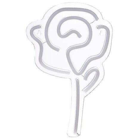 Tigrezy Eufrozy Rose Neon Mural, Enseigne Lumineuse avec Gradation à 6 Niveaux et Fonction de Mémoire, Lampe Neon LED Alimenté par USB pour Décoration Murale, Chambre, Fête, Bar, Salle de Jeux, Mariag