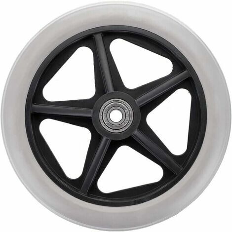 Lot De 2 Roues Avant De Rechange Pour Fauteuil Roulant, Noir/gris (2 Pièces), Roues Solides