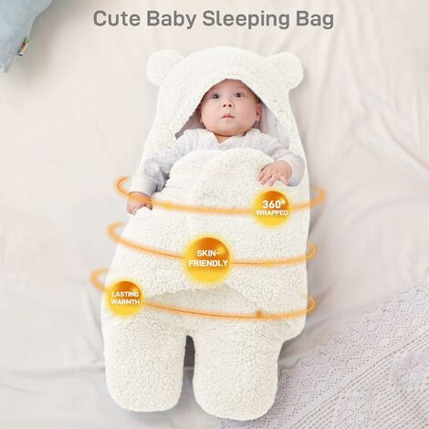 Sac de couchage coton flanelle blanc bébé – Mon Petit Ange