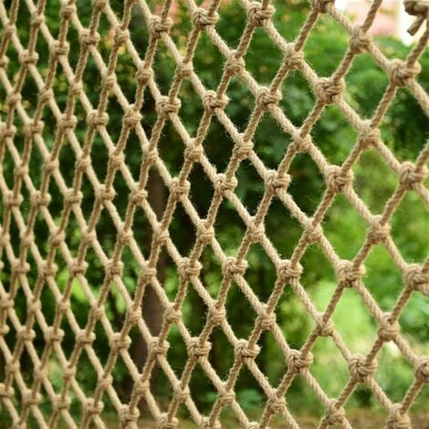 Tigrezy Tigrezy Filet de Corde de Filet de Corde de Chanvre de clôture de Plantes pour la cabane dans , Filet de Protection de Balustrade de Balcon （2m）