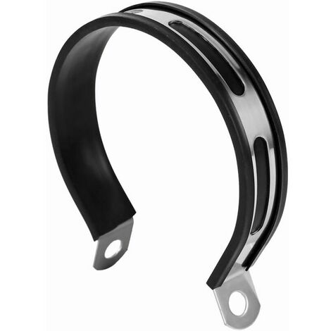 Collier De Serrage Pour échappement Moto – Acier Inoxydable/fibre De Carbone, Noir, Pour Fixation Silencieux ! - 7