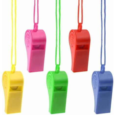 Fzyisw Sifflets en Plastique Colorés, Lot de 60 Sifflets de Sport